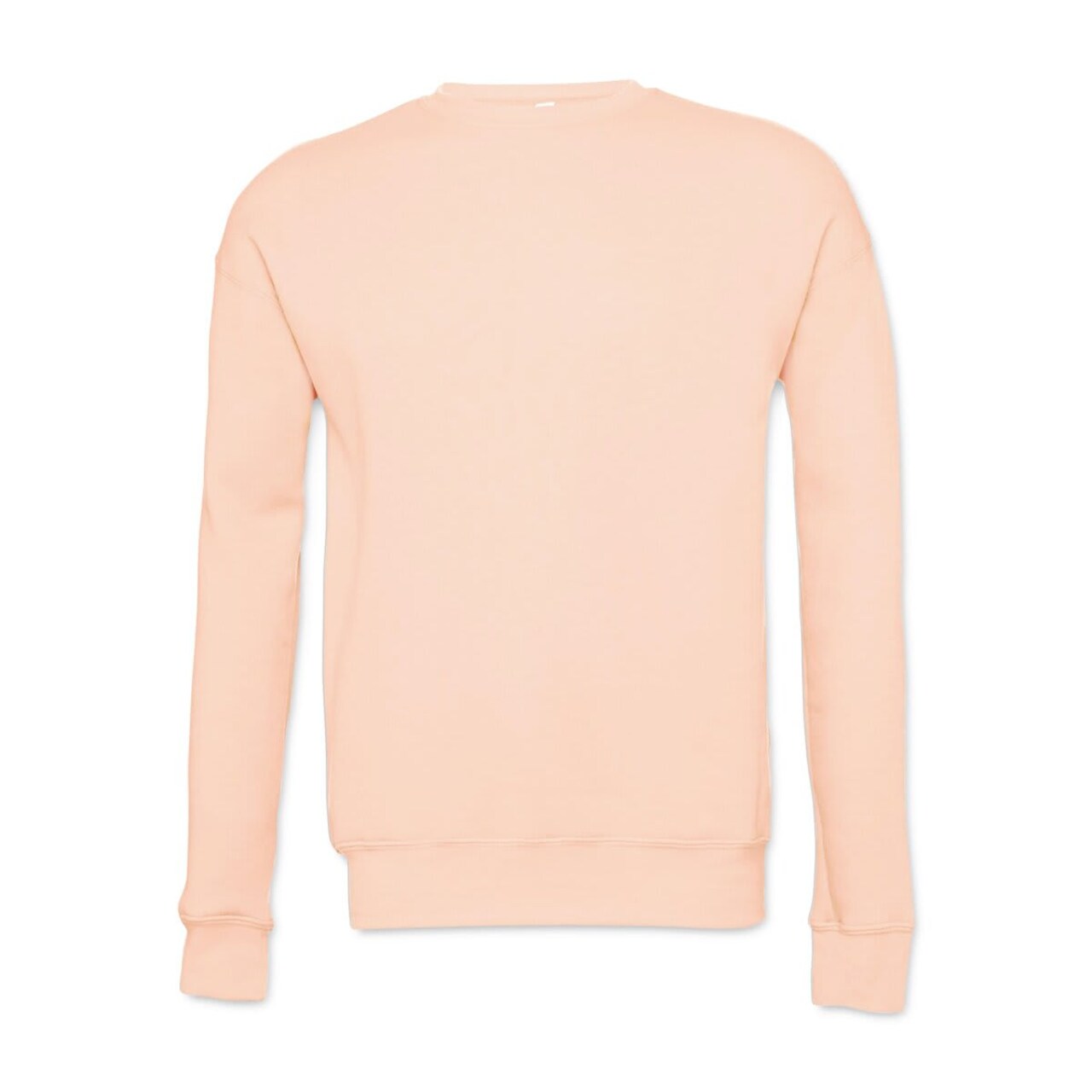 Bella + Canvas Unisex Sponge Fleece Drop Shoulder Sweatshirt - Peach, Medium